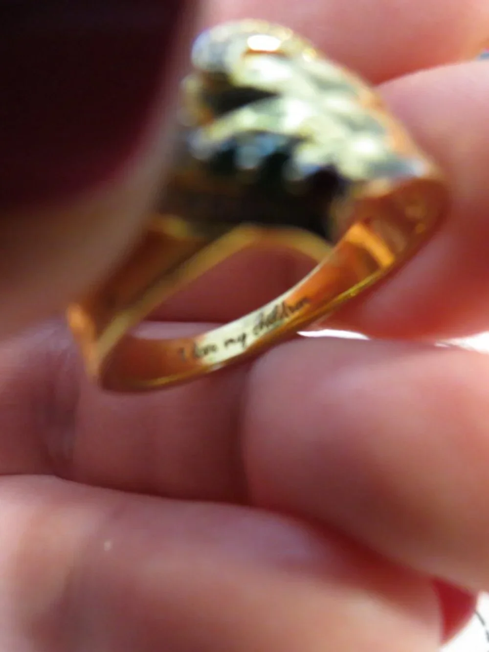 Like New Size 11 Costume I Love My Children Inscribed Ring